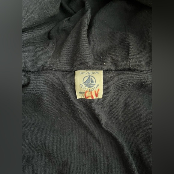 Petit Bateau Baby Jacket Navy Mitten Pockets - Size 0-3 months - Picture 5 of 6
